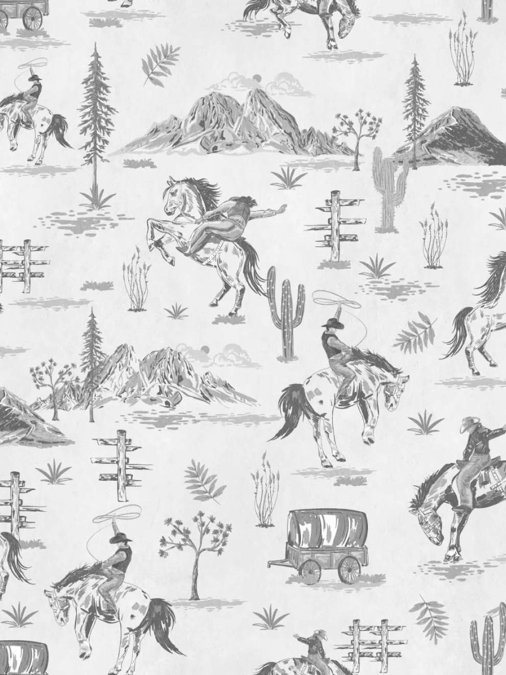 Western Cowboy Horses Adventure Wallpaper Mural