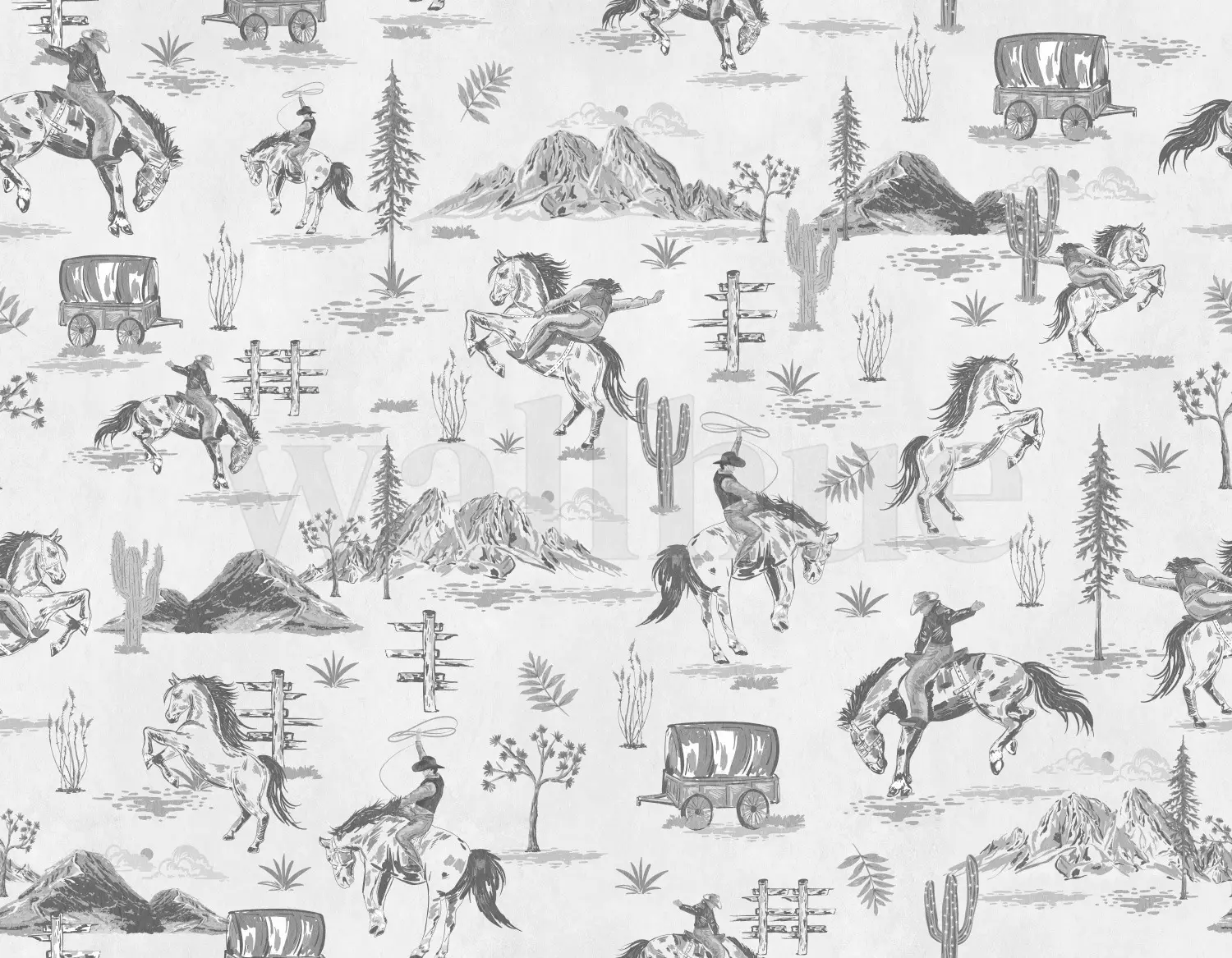 Western Cowboy Horses Adventure Wallpaper Mural