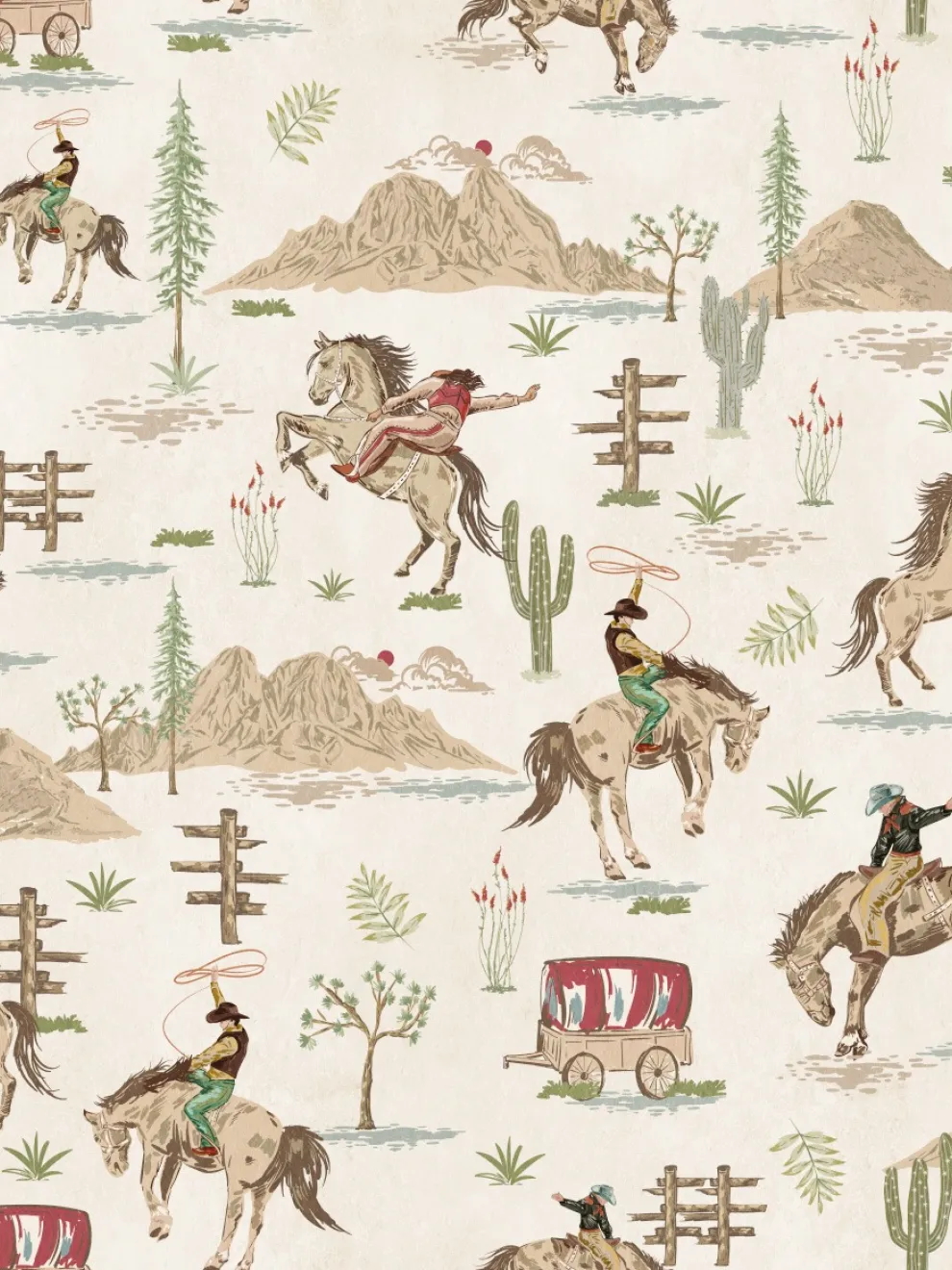 Western Cowboy Horses Adventure Wallpaper Mural