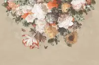 Enchanted Dutch Floral Bouquet Wallpaper Mural