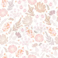 Kids Pastel Floral Botanical Wallpaper Mural