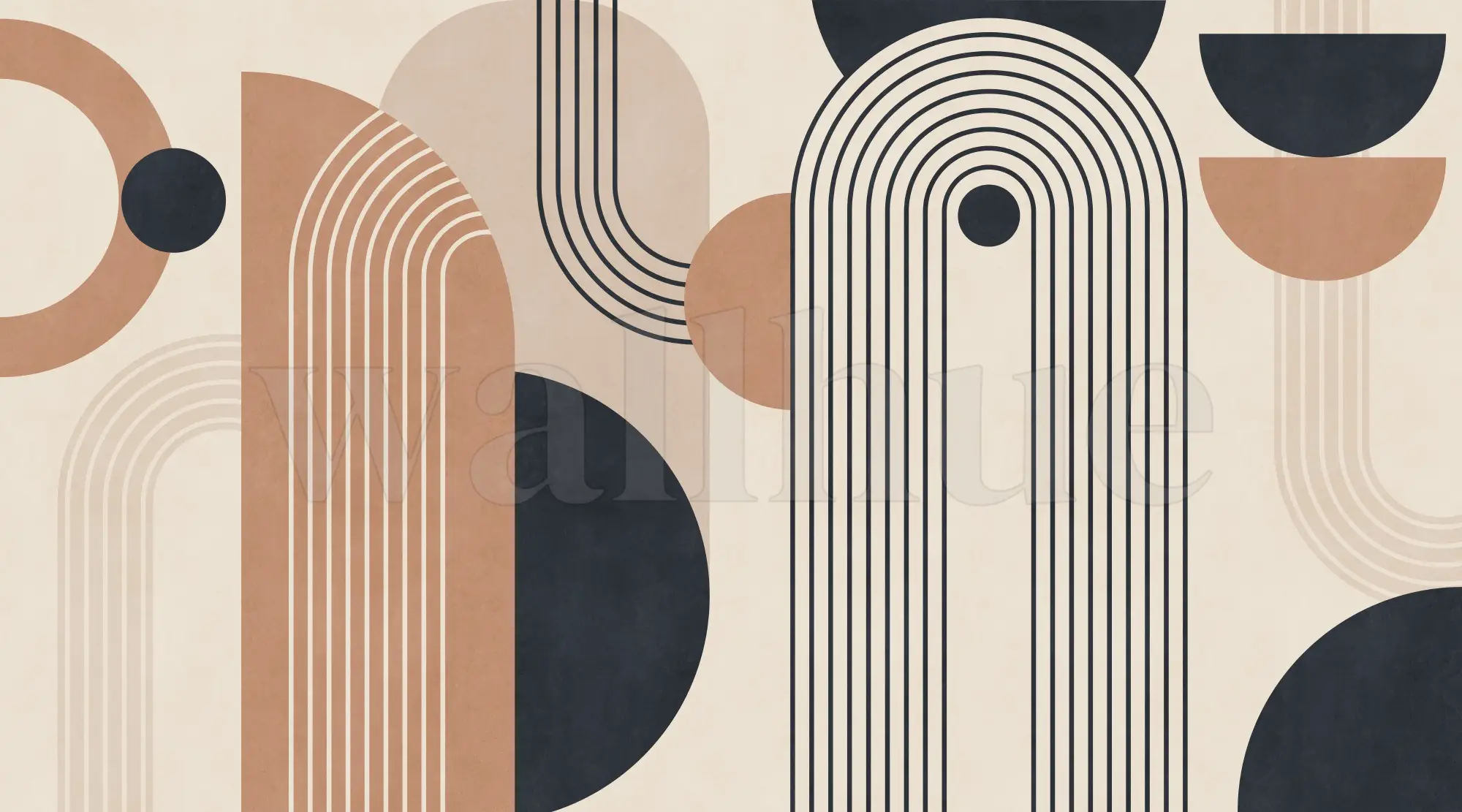 Modern Geometric Arch Lines Wallpaper Mural