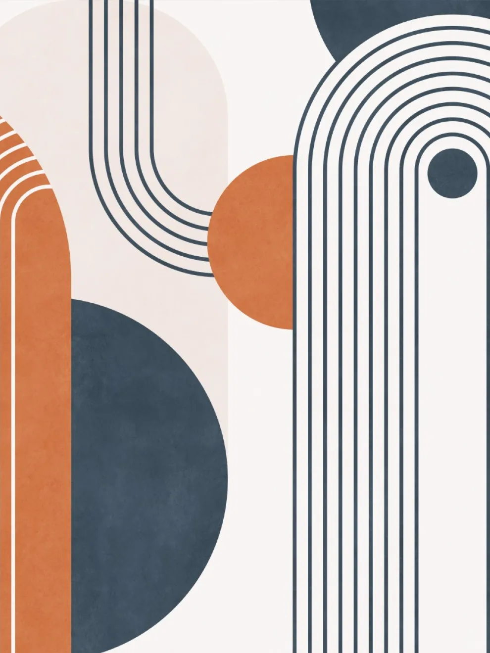 Modern Geometric Arch Lines Wallpaper Mural