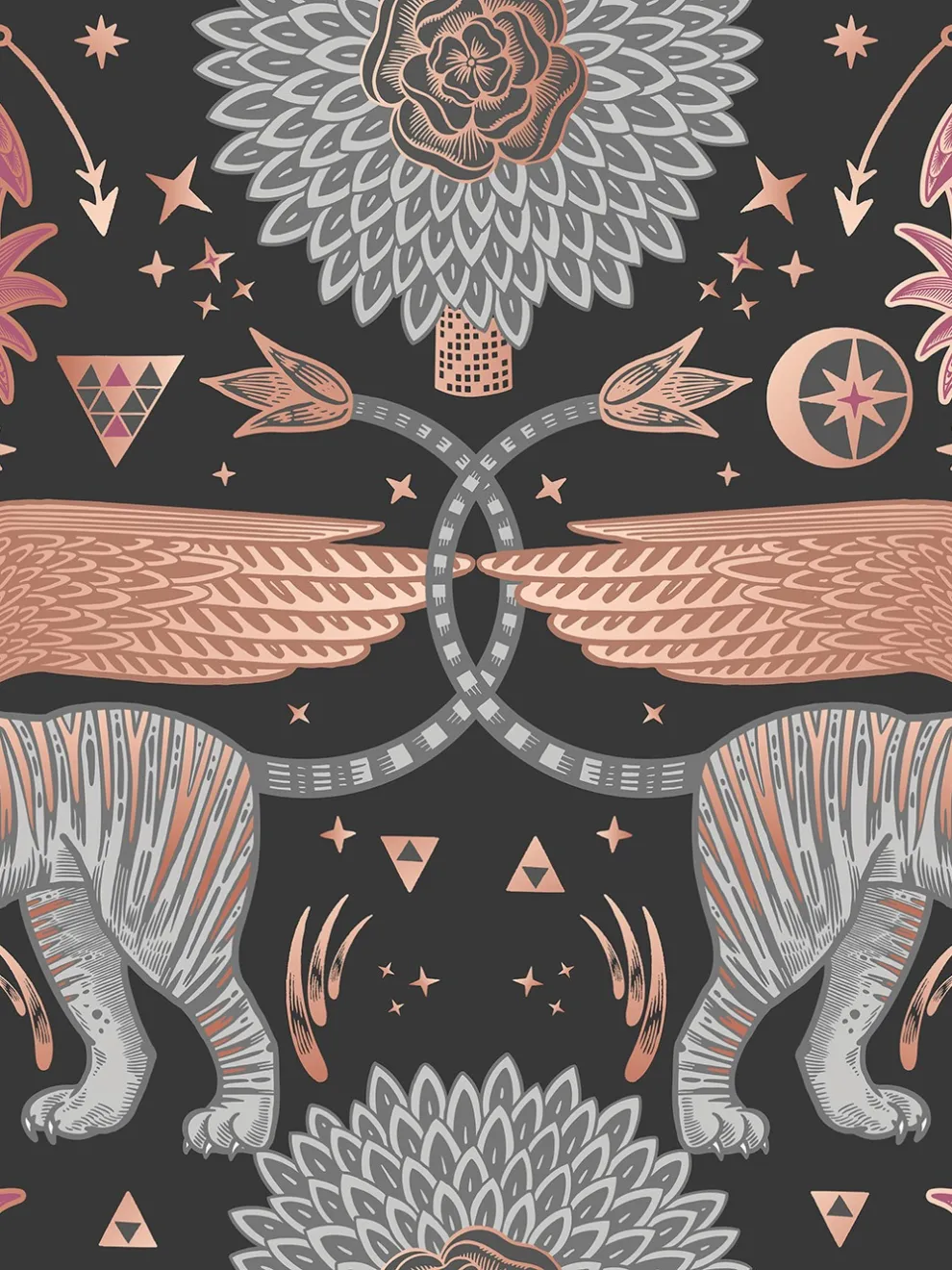Mystical Winged Lions Wallpaper Mural