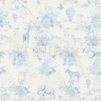 Kids Whimsical Safari Animal and Floral Wallpaper Mural