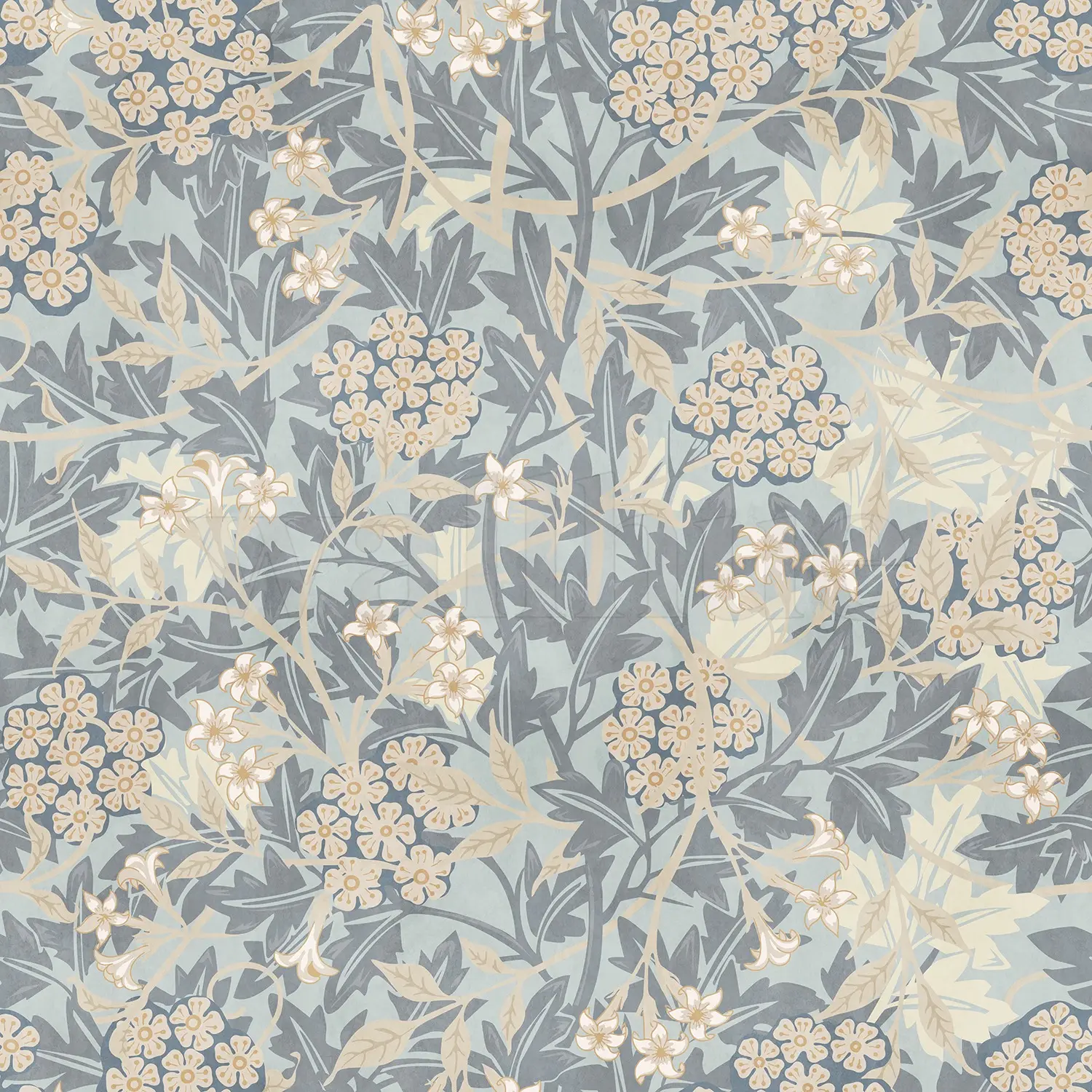 Classic Botanical Floral Foliage Wallpaper Mural