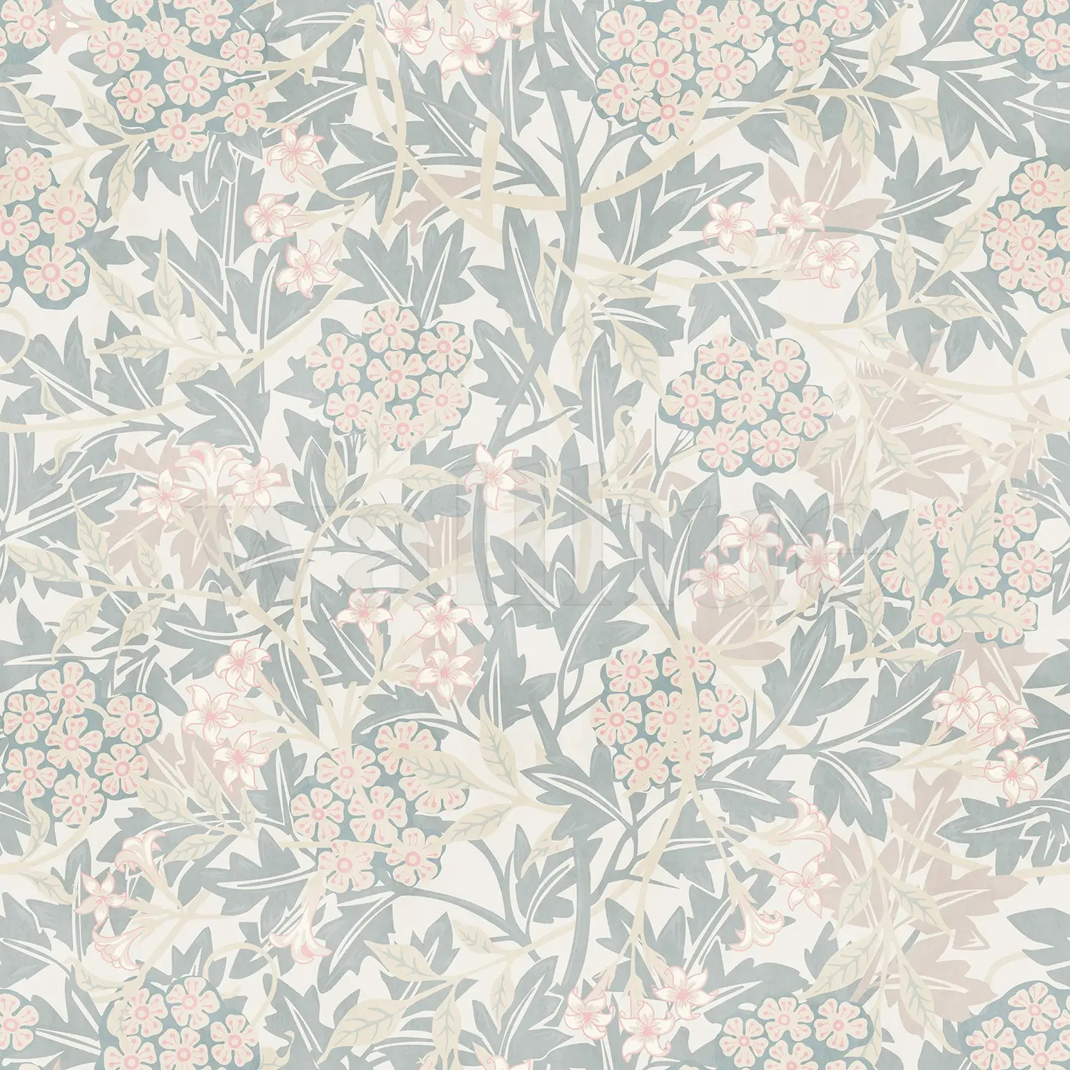 Kids Soft Pastel Botanical Wallpaper Mural