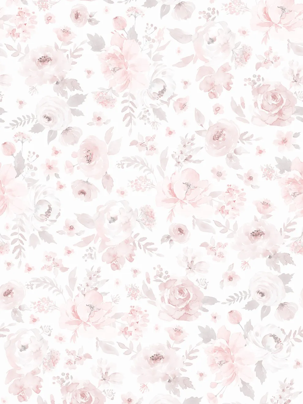 Kids Soft English Floral Wallpaper Mural