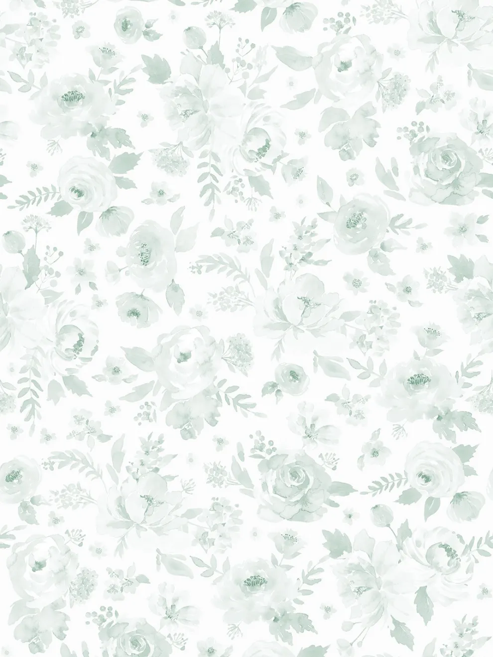 Elegant Soft English Floral Wallpaper Mural