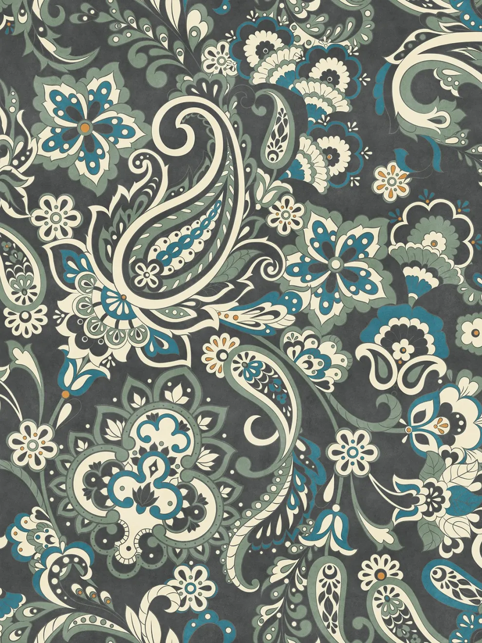 Vintage Floral Paisley Wallpaper Mural